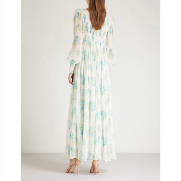 NWOT Zimmermann Breeze Shirred Silk-Georgette Dress - Picture 3 of 8